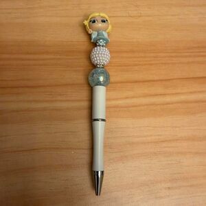 Disney Blue Fairy Beaded Pen – Pinocchio Doorables Kawaii Novelty Ballpoint Pen